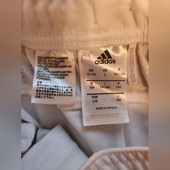Adidas, white, youth size large - Picture 3 of 3